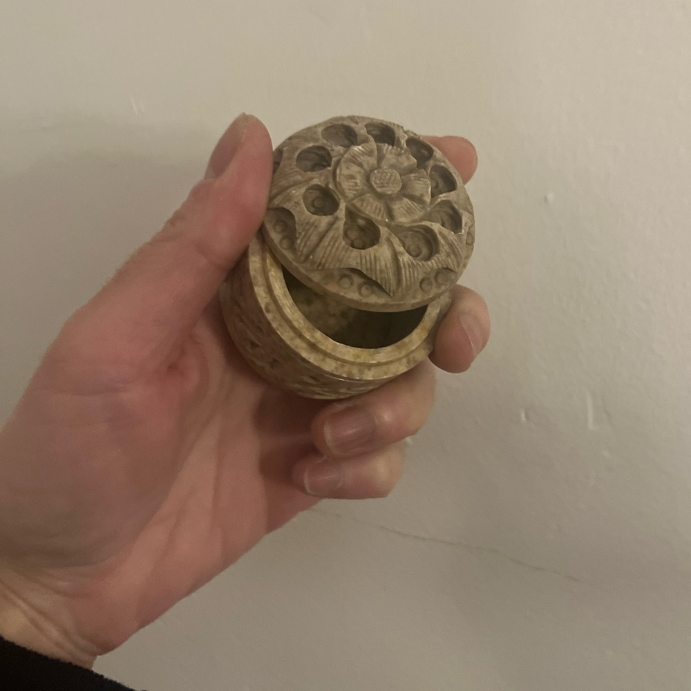 Small soapstone trinket box
